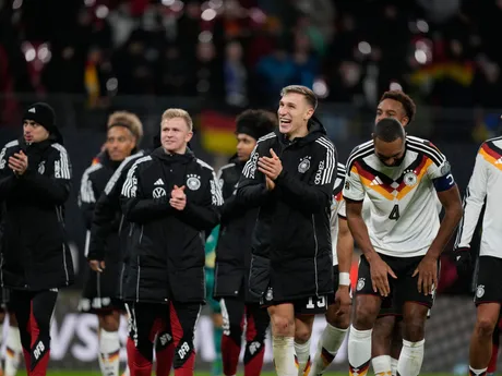 Nemecko oslavuje počas zápasu Nemecko - Slovensko v kvalifikácii MS vo futbale 2026. 