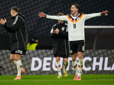 Nemecko oslavuje počas zápasu Nemecko - Slovensko v kvalifikácii MS vo futbale 2026. 