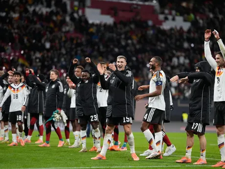 Nemecko oslavuje počas zápasu Nemecko - Slovensko v kvalifikácii MS vo futbale 2026. 