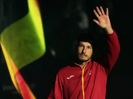 Pablo Carreno Busta počas finále Davis Cupu Taliansko - Španielsko.