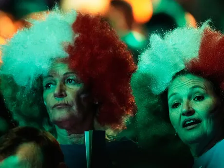 Talianski fanúšikovia počas finále Davis Cupu Taliansko - Španielsko.