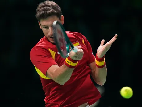 Pablo Carreno Busta počas finále Davis Cupu Taliansko - Španielsko.