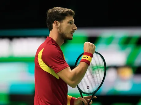 Pablo Carreno Busta počas finále Davis Cupu Taliansko - Španielsko.