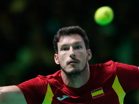 Pablo Carreno Busta počas finále Davis Cupu Taliansko - Španielsko.