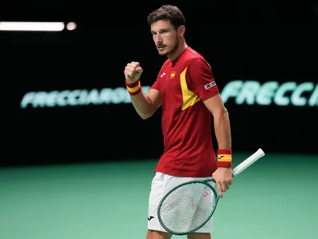 Pablo Carreno Busta počas finále Davis Cupu Taliansko - Španielsko.