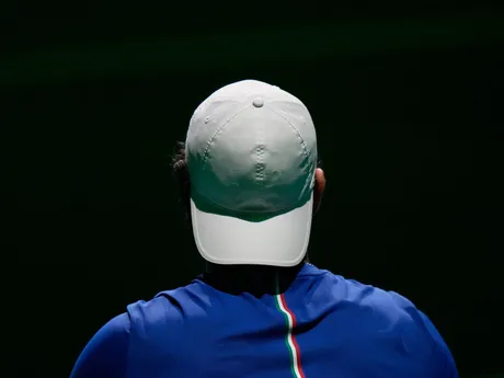 Matteo Berrettini počas finále Davis Cupu Taliansko - Španielsko.