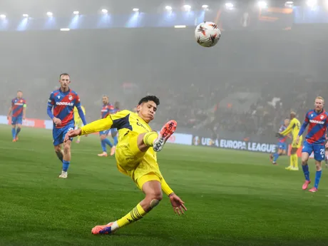 Fotka zo zápasu Európskej ligy Viktoria Plzeň - Fenerbahce Istanbul.