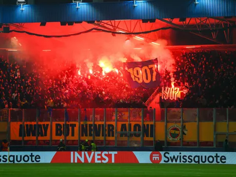 Fotka zo zápasu Európskej ligy Viktoria Plzeň - Fenerbahce Istanbul.