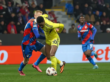 Fotka zo zápasu Európskej ligy Viktoria Plzeň - Fenerbahce Istanbul.