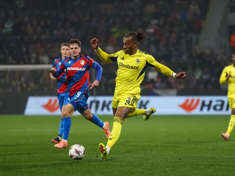 Fotka zo zápasu Európskej ligy Viktoria Plzeň - Fenerbahce Istanbul.