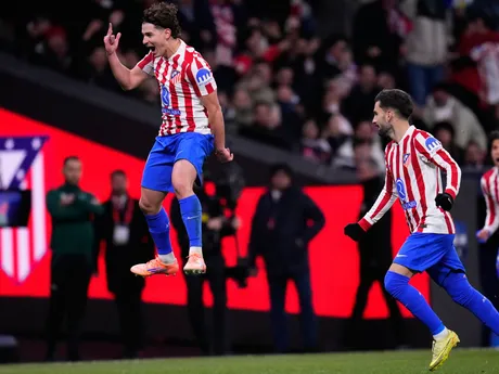 Julian Alvarez v zápase Atlético Madrid - Inter Miláno.