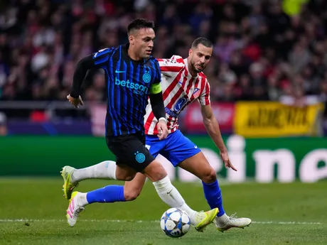 Lautaro Martinez v zápase Atlético Madrid - Inter Miláno.