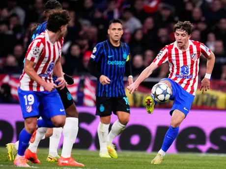 Conor Gallagher v zápase Atlético Madrid - Inter Miláno.