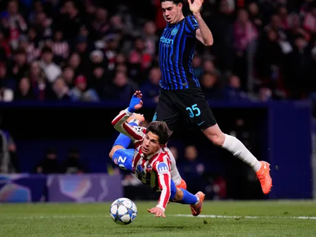 Giuliano Simeone v zápase Atlético Madrid - Inter Miláno.