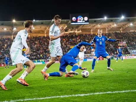 Na snímke hráč Slovenska Ľubomír Tupta (11) počas kvalifikačného zápasu na Majstrovstvá sveta 2026 medzi Slovenskom a Severným Írskom v Košiciach.
