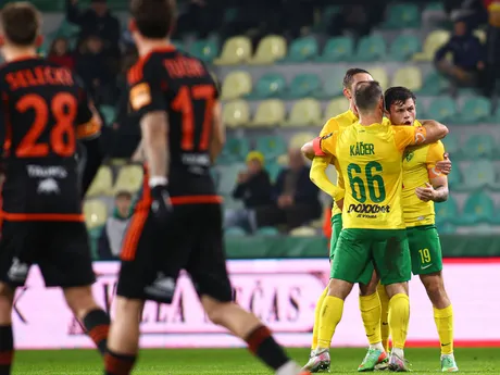 Hráči Žiliny sa radujú z gólu