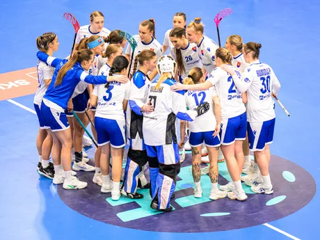 Florbalistky Slovenska sa tešia z gólu