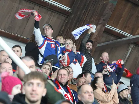 Na snímke domáci fanúšikovia počas zápasu Vianočného Kaufland Cupu v hokeji Slovensko - Nórsko v Banskej Bystrici.