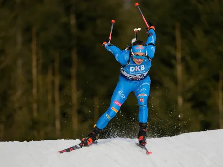 Dorothea Wiererová počas šprintu v rakúskom Hochfilzene.