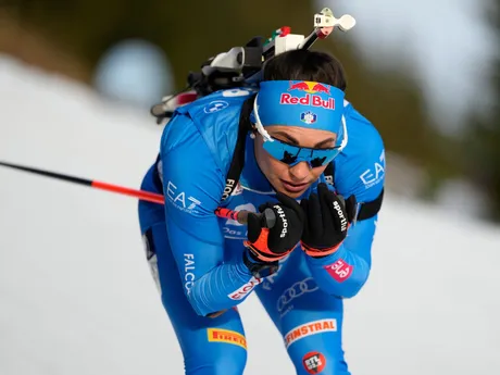 Dorothea Wiererová počas šprintu v rakúskom Hochfilzene.