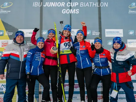 Vstrede Michaela Straková so slovenským tímom po pretekoch IBU Cupu vo švajčiarskom Gomse.