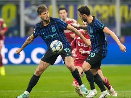 Lautaro Martinez v zápase 6. kola ligovej fázy Ligy majstrov Inter Miláno - Liverpool.