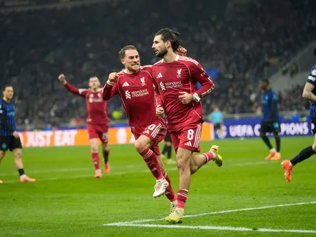 Dominik Szoboszlai oslavuje gól v zápase 6. kola ligovej fázy Ligy majstrov Inter Miláno - Liverpool.