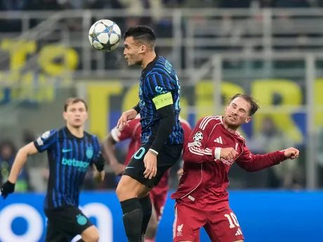 Lautaro Martinez v zápase 6. kola ligovej fázy Ligy majstrov Inter Miláno - Liverpool.