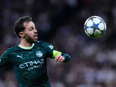 Bernardo Silva počas zápasu 6. kola hlavnej fázy Ligy majstrov medzi Realom Madrid a Manchestrom City.