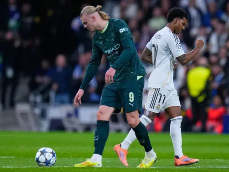 Rodrygo počas zápasu 6. kola hlavnej fázy Ligy majstrov medzi Realom Madrid a Manchestrom City.