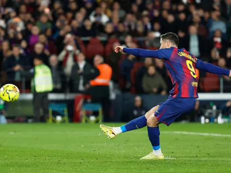 Robert Lewandowski v zápase FC Barcelona - Atlético Madrid 