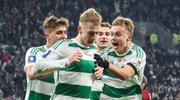 Tomáš Bobček sa teší po strelenom góle v drese klubu Lechia Gdaňsk.