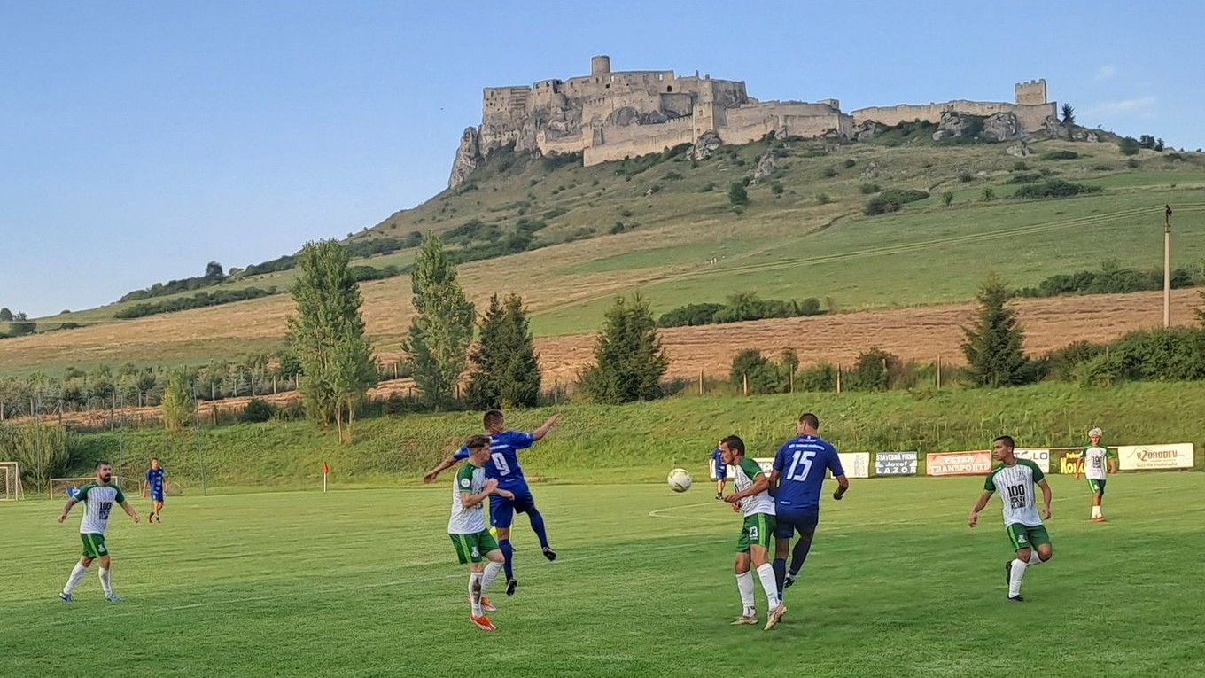 Momentka zo zápasu Spišské Podhradie - Lipany.