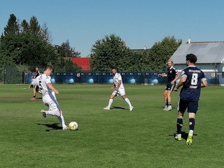 Momentka z prípravného zápasu Poprad - Rimavská Sobota.