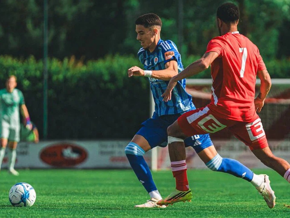 Momentka zo zápasu Grazer AK - ŠK Slovan Bratislava