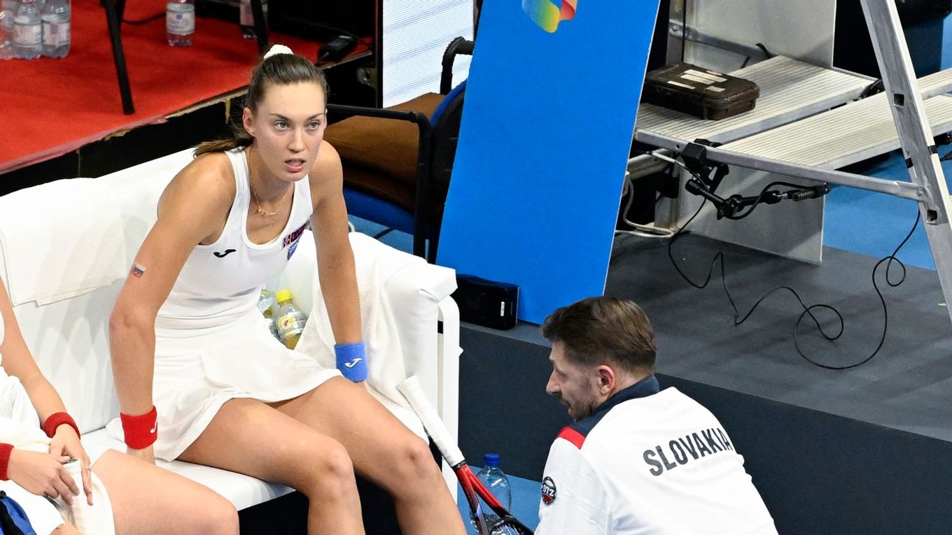 Tereza Mihalíková a kapitán tímu Matej Lipták.