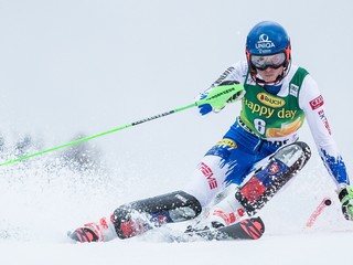 Petra Vlhová počas prvého kola slalomu žien v Maribore 2019.