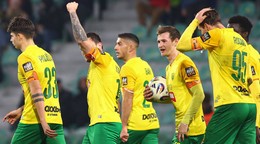 Hráči Žiliny sa radujú z gólu.