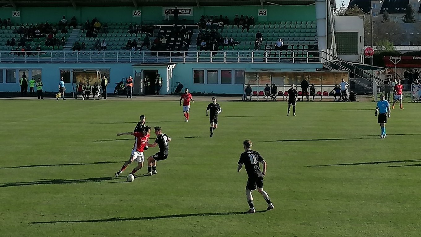 Momentka zo zápasu Rimavská Sobota - Martin.