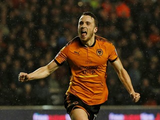 Diogo Jota v zápase Wolverhampton Wanderers - Sheffield United v Championship vo februári 2018.