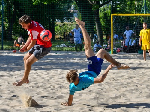 Futbal - Slovenská liga v plážovom futbale 8..7.2023 v areáli mestkého kúpaliska v Nitre  Foto Ján Súkup - Štartfoto
