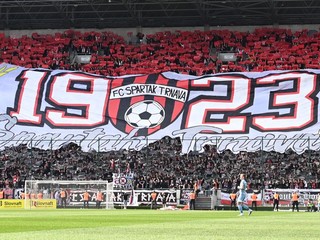 Fanúšikovia FC Spartak Trnava vo finále Slovnaft Cupu.