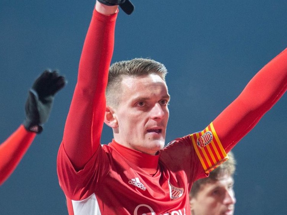 Róbert Polievka v drese MFK Dukla Banská Bystrica.