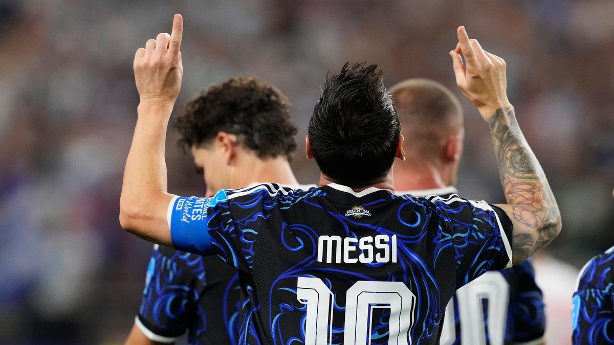 Lionel Messi oslavuje gól na MS vo futbale 2026.