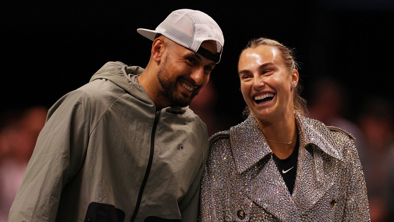 Aryna Sabalenová a Nick Kyrgios.