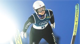 Slovenská reprezentantka v skokoch na lyžiach Mária Kira Kapustíková.