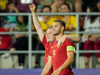 Radosť španielskych hráčov po góle.