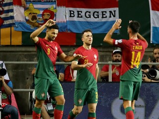 Radosť hráčov Portugalska.