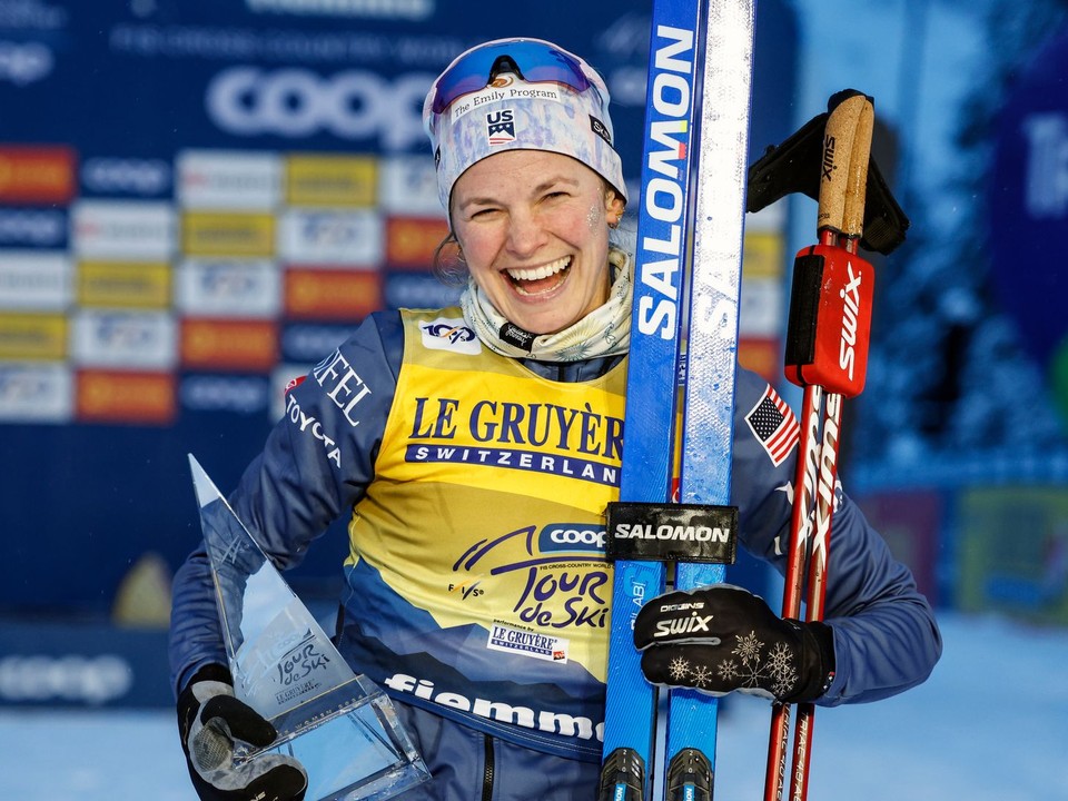 Jessie Digginsová sa teší z triumfu.