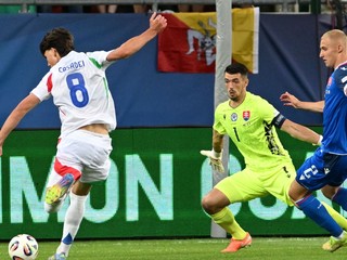 Brankár a kapitán Slovenska Ľubomír Belko na EURO U21 2025.